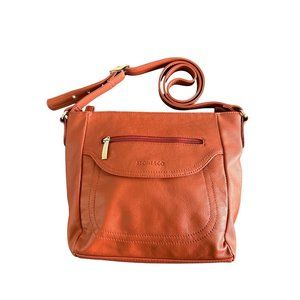 Stone & Co. Mary Kate Leather Shoulder Bag Orange